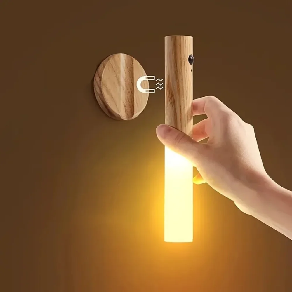 Motion sensor rechargeable magnetic night light